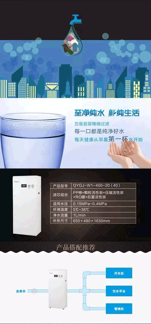 沁園商用純水設(shè)備QYGJ-W1-400-20(40)