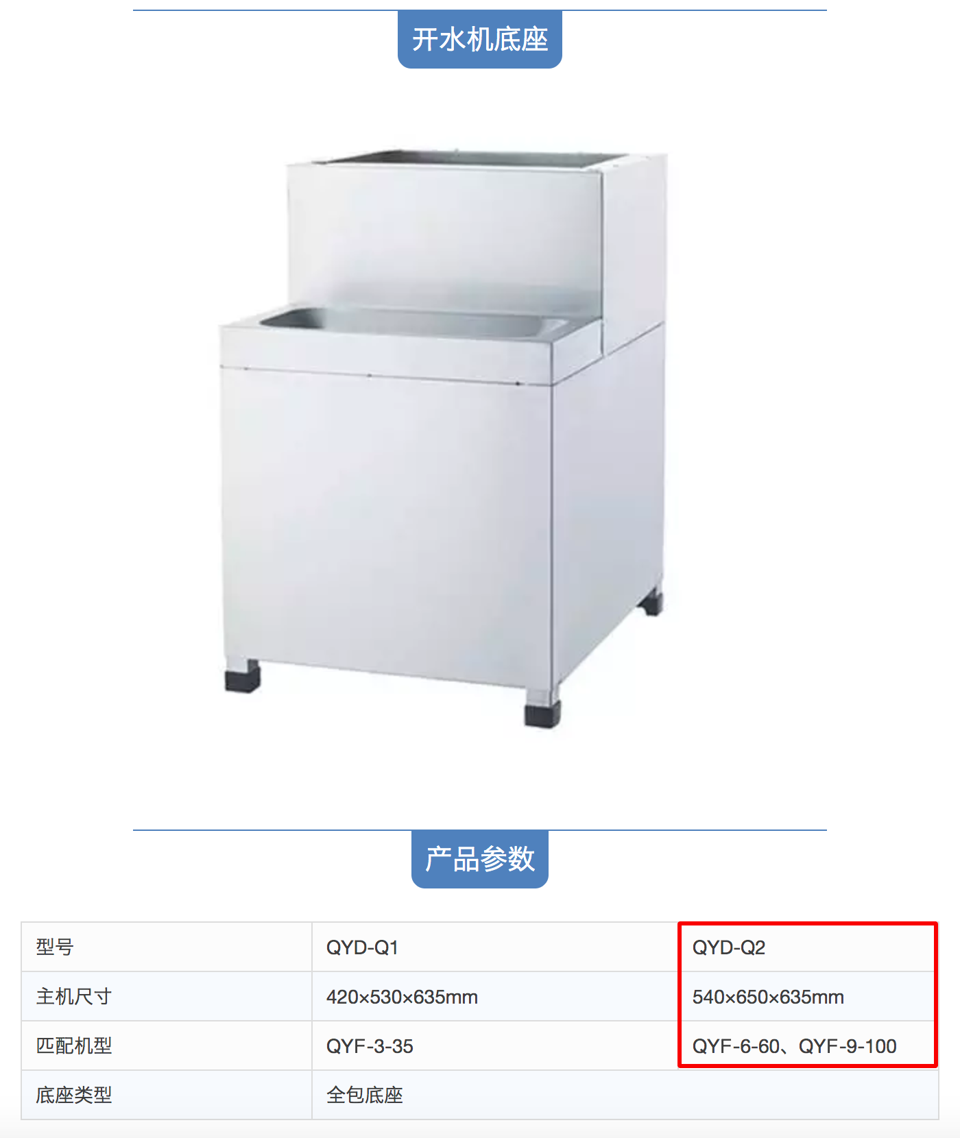 沁園沸騰式開水器底座QYD-Q2