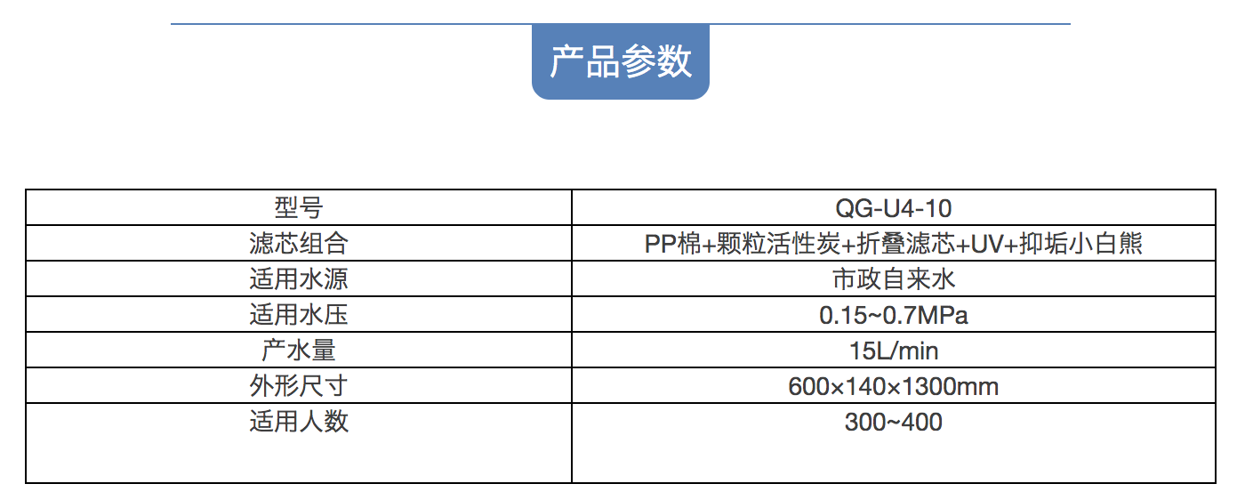 沁園商用凈水機(jī)凈水設(shè)備QG-U4-10